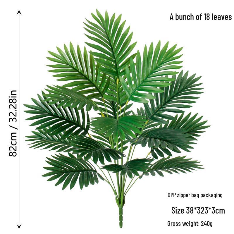 Areca Palm Green Plant Simulation with Potted Palm Leaves for Indoor/Outdoor Decoration – Fake Tree Bonsai Ornament
