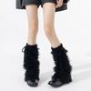 1 Pair Imitation Mink Harajuku Socks Boots Stocking Thickened Leggings Winter Boots Cover Lolita Furry Leg Warmers