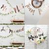 Rose  Just Married Mr & Mrs Team Bride English Words Wedding Party Banner Decoration String Flag