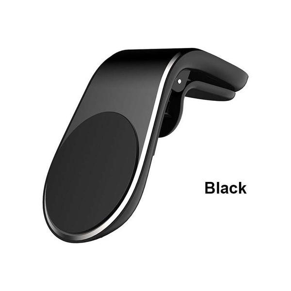 

1шт Магнитный держатель для телефона в форме буквы L для автомобильного держателя на вентиляционное отверстие автомобиля Универсальный держатель для мобильных телефонов 1PC чёрный