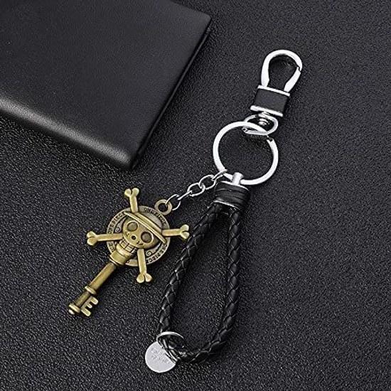 Morydovs 3D Alloy Keychain One Piece Devil Fruit Straw Hat Bag Charm Character Metal Popular Anime Goods Decoration Gift Collection Moe Stylish (B)