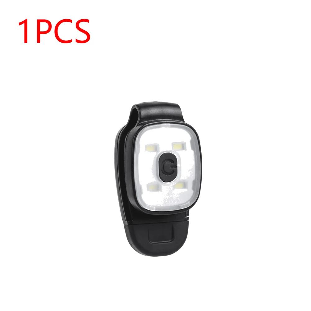 

1-10PCS Lightweight Warning Lights USB Charging Portable Clip On Light Multifunction IPX4 Waterproof for Night Walking Fishing