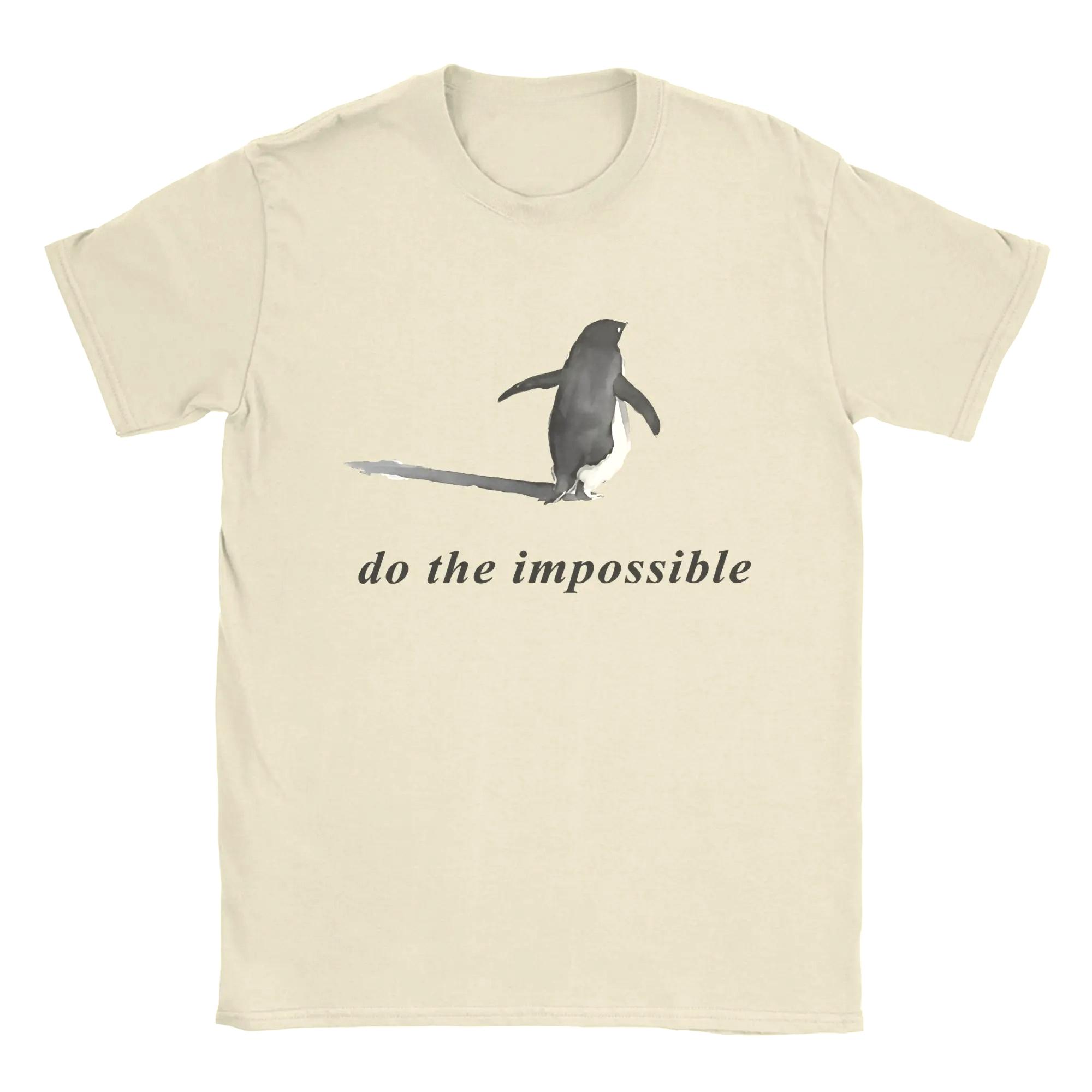 

Do The Impossible Nihilist Penguin Tee T Shirts Womens Funny TShirt Round Collar Meme Tees Short Sleeve Summer Funny Clothes S