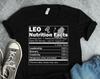 Leo Zodiac Nutrition Facts Shirt, Leo Zodiac Sign Shirt, Astrology Shirts, Horoscope Birthday Gift TShirt