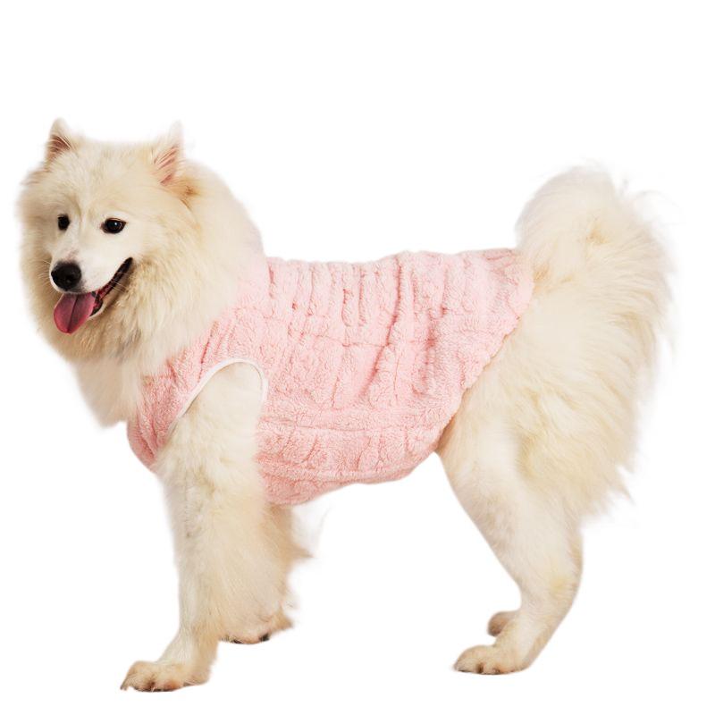 Dicke Warme Weste für Hunde und Katzen - Herbst-/Winter-Pyjama für kleine, mittelgroße und große Rassen wie Golden Retriever, Samojeden und Teddyhunde