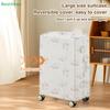 Universal Full-Cover Disposable Non-Woven Luggage Dust Cover - Travel Suitcase Storage Protector for Rainproof Protection