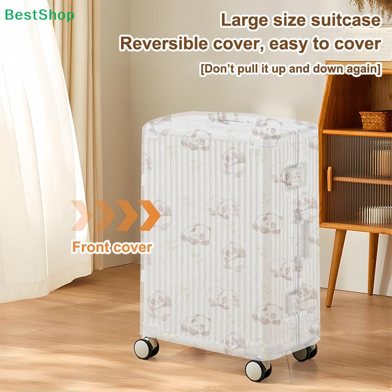 Universal Full-Cover Disposable Non-Woven Luggage Dust Cover - Travel Suitcase Storage Protector for Rainproof Protection