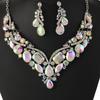 Vintage Crystal Necklace Earrings Bridal Jewelry Sets for Brides Wedding Party Costume Accessories Gifts for Women