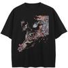 Streetwear Flowers Graphic T-Shirt Cotton Unisex Tops Tees Summer Short Sleeves T Shirt