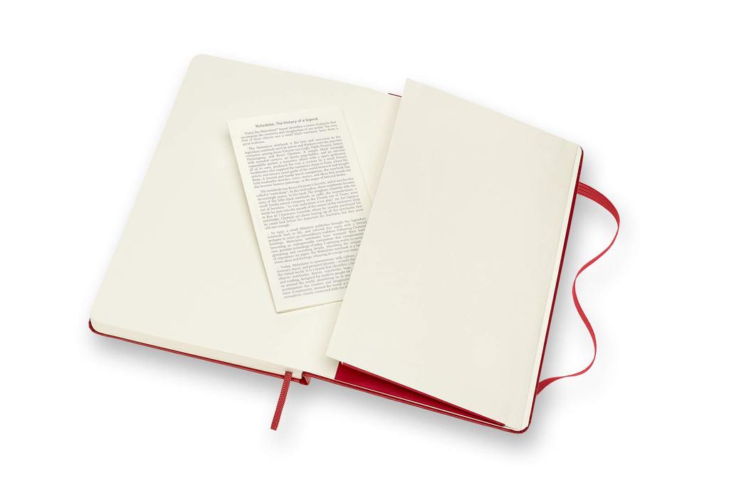 Moleskine Classic Horizontal Large Size x QP060R Notebook, Hardcover, Ruled, (13cm 21cm), Red,