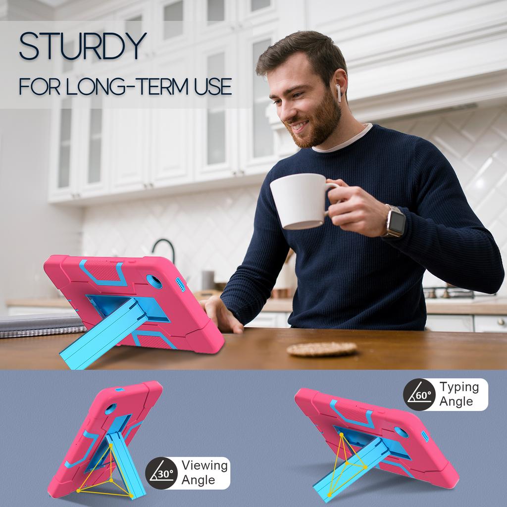 Armor Stand Case Universal for Samsung Galaxy Tab A11 2025 A9 2023 8.7 Inch SM-X133 X135 X110 X115 X117 3-in-1 Heavy Duty Cover