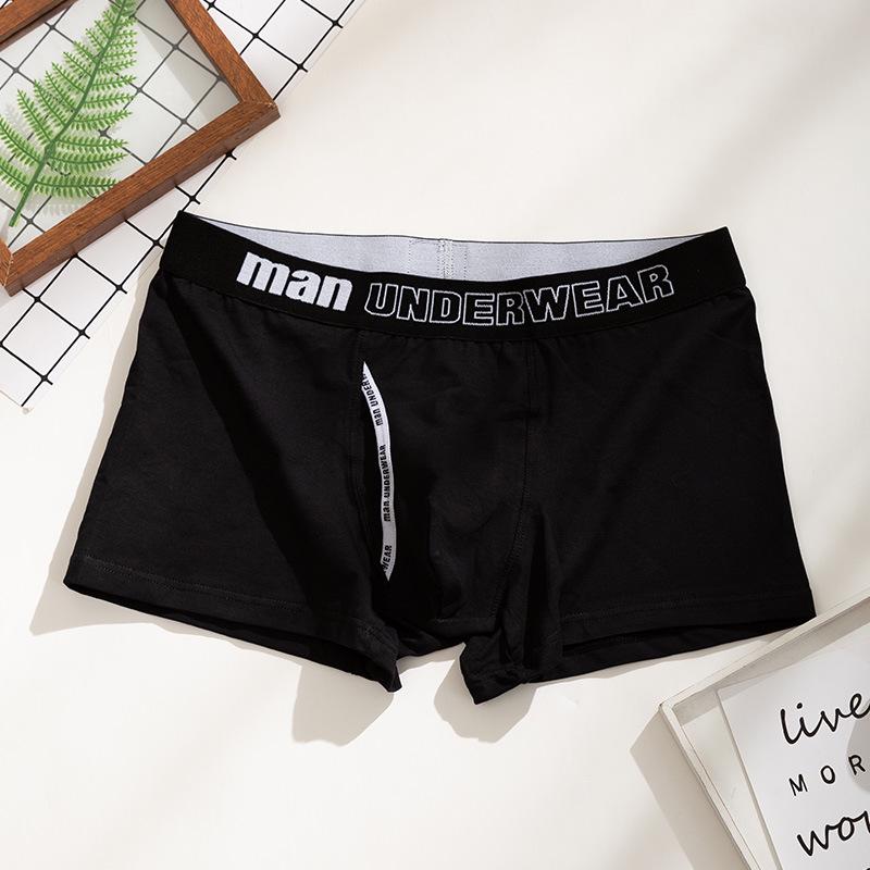 Men's Mid-Rise Pure Cotton Breathable Boxer Briefs - Youth Sports Trendy Style