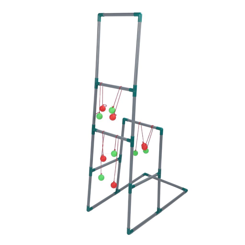 Ladder Ball Game with 12 Throwing Balls Double Layer Complete Ladder Toss Game for All Skill Level I