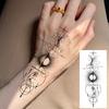 1 Sheet Geometric Planet Mountains Temporary Tattoos For Women Men Forearm Foot, Waterproof Long Lasting Realistic Tatoo Sticker
