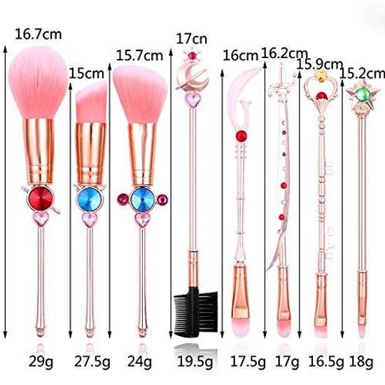 Makeup brush set magical girl style Sailor Moon soft cute cosmetic comb