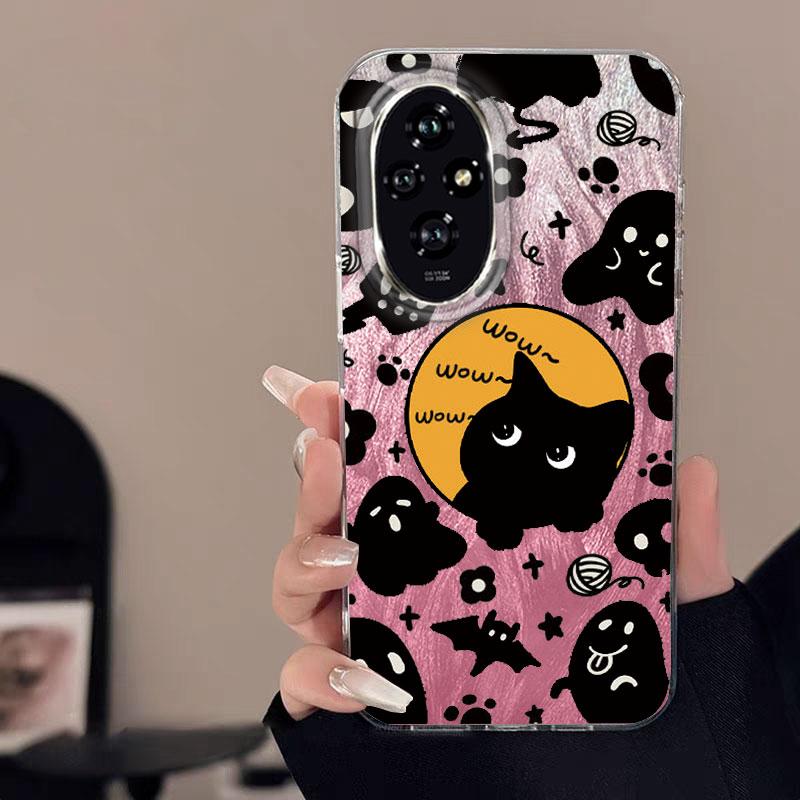 Case For Honor 400 Lite X9c X9a X8a 200 Pro 200 Lite 5G Phone Cover Cartoon Cat Panda Pattern Popular Fashion Protective Bumper