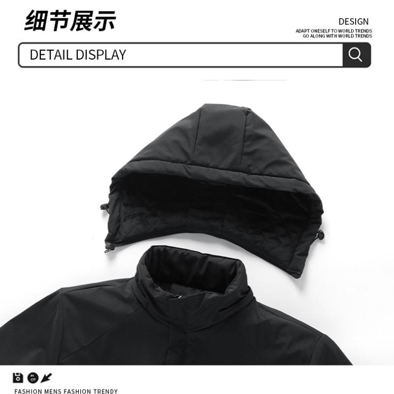 Men's Softshell Jacket with Hood Fleece Lined Windbreaker Lightweight Waterproof Jackets for Hiking (L-8XL)