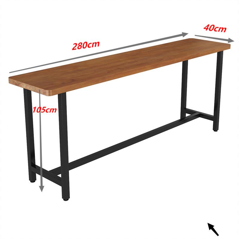 Nordic Solid Wood High Bar Table and Stool Set for Milk Tea Shops