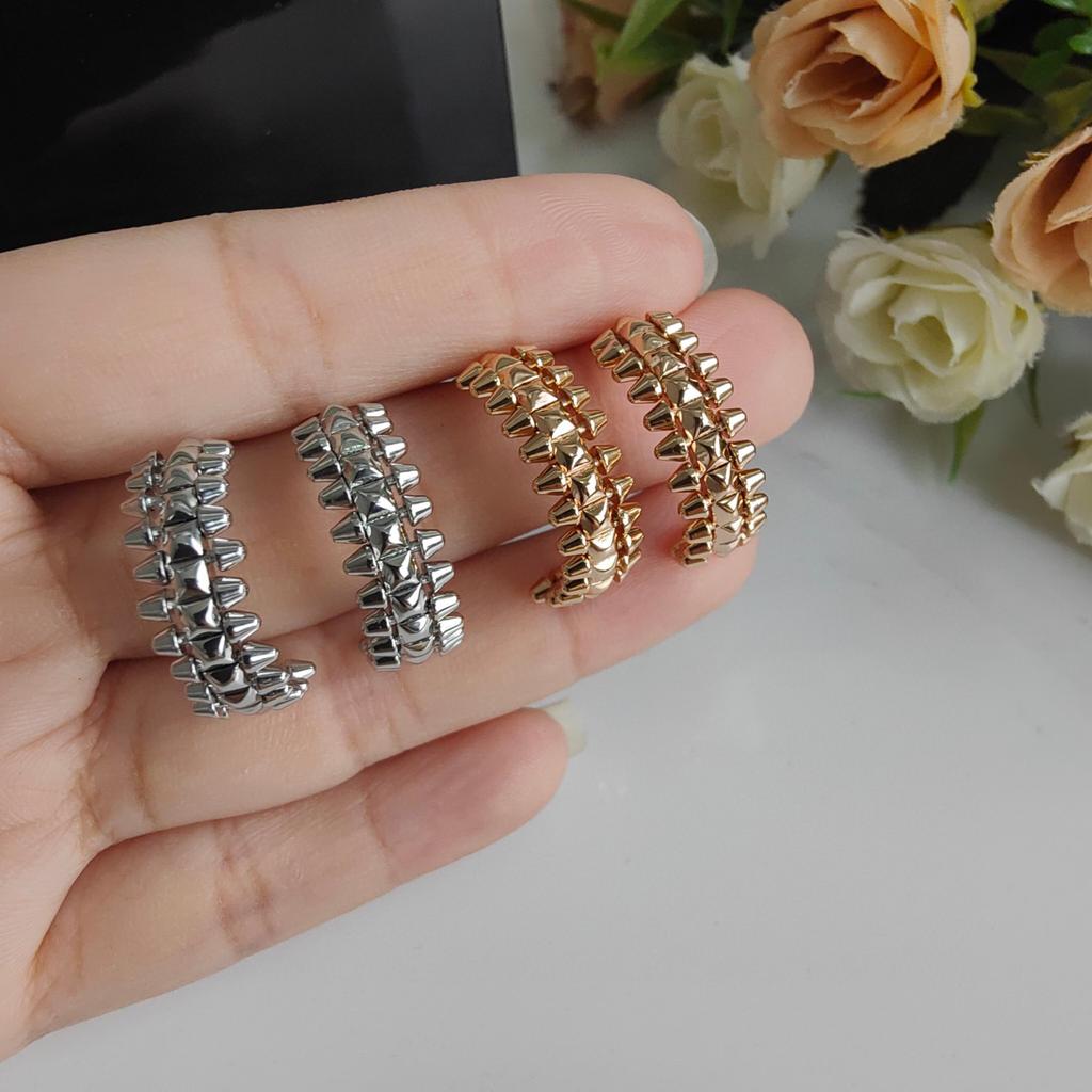 2023 New Hot Brand Vintage Bullet Earring for Women Luxury Jewelry Designer Eardrop Fashion Lady Party 925 Silver Stud Earrings