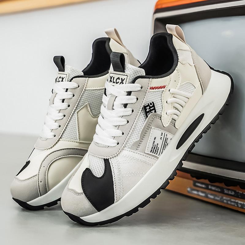 Forrest Gump Men'S Shoes Spring Heightened Platform Waffle Dad Casual Running Travel Youth Comfortable Sports Shoes