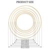 18Pcs Bamboo Rings Set 6 Sizes DIY Bamboo Hoops Set Multipurpose Bamboo Wreath Smooth Craft Hoop for DIY Wedding Wreath Decor
