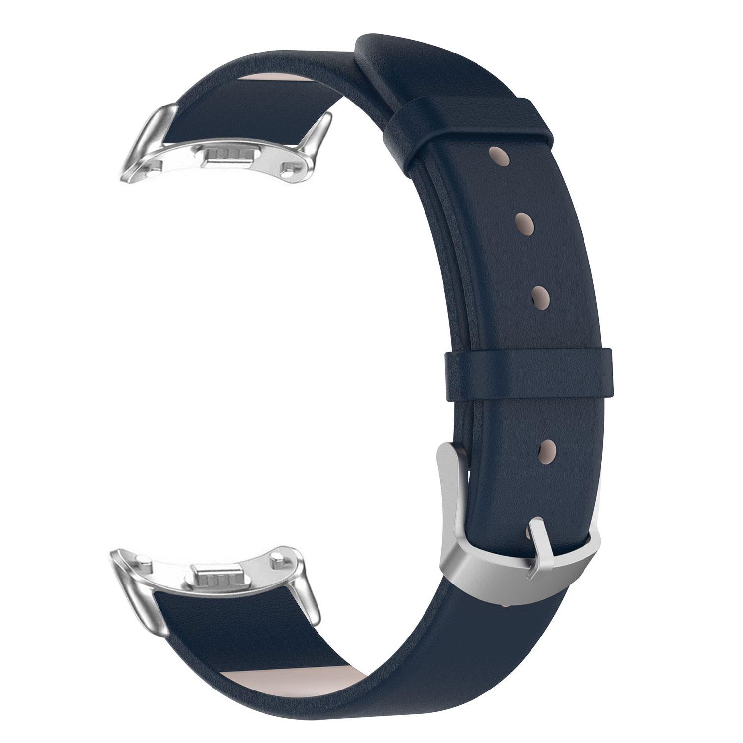 

Для Xiaomi Smart Band 9 NFC/Band 9/Band 8 NFC/Band 8 Кожаные ремешки для часов 14 мм Сменный браслет Dark Blue