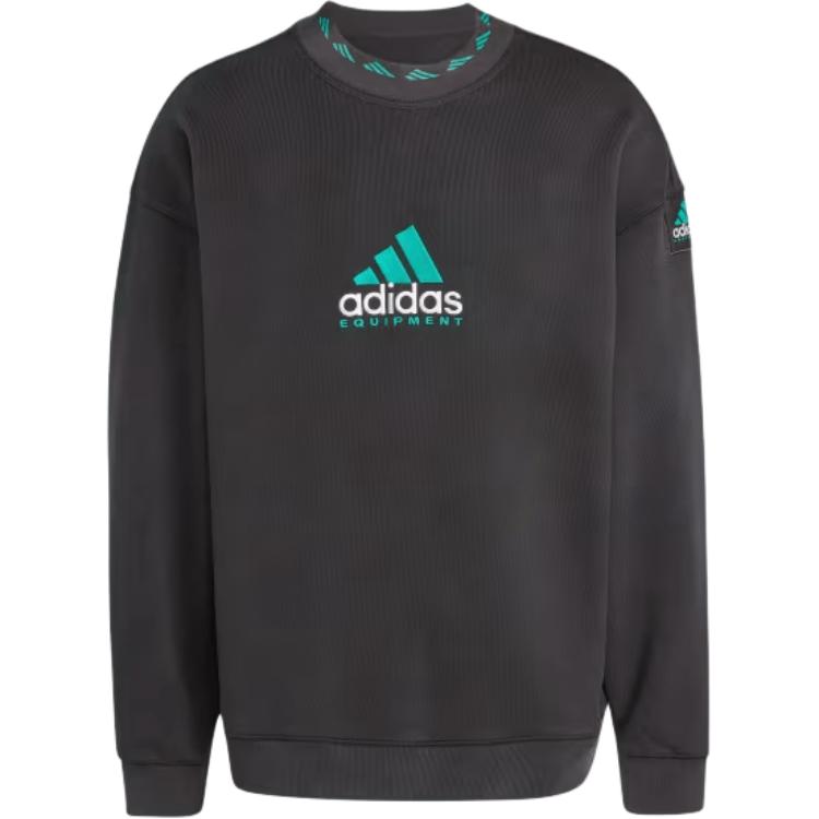Adidas Equipment Series FW24 Sports Loose Long Sleeve Crewneck Sweatshirt Men Sweatshirt Black JL9273