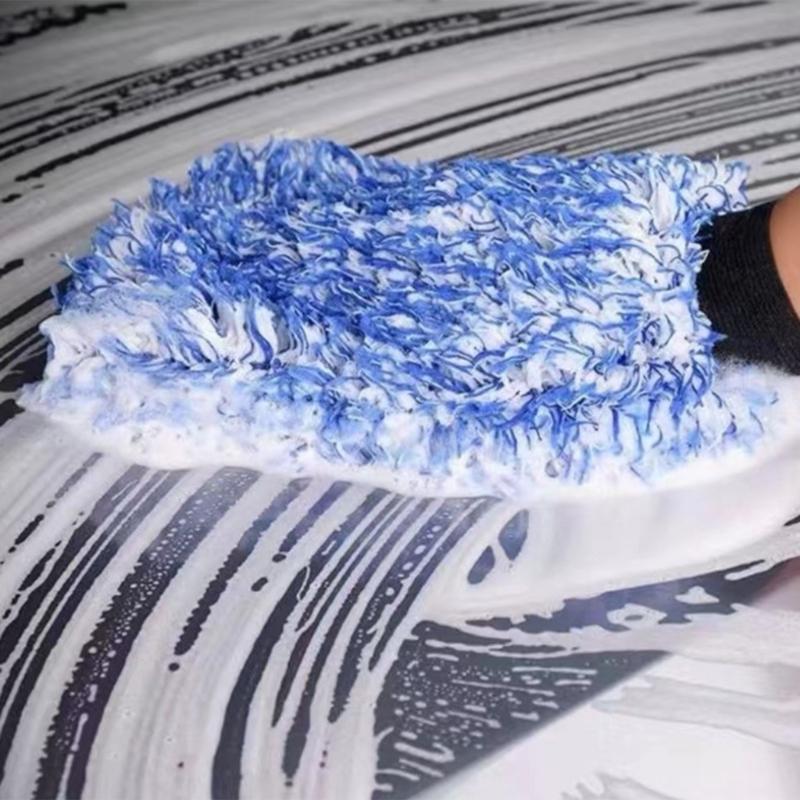 Car Wash Mitt Microfiber Washing Gloves,Water Absorbent for Effective Washing, Machine Washable Antiscratch