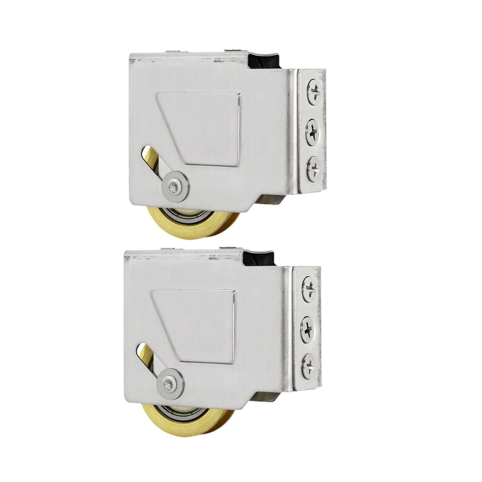 

Упаковка из 2 прочных роликов из нержавеющей стали с двойными латунными подшипниками для душевых дверей и мебели