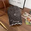 Retro Small C Old Ripped Cap Women's Spring and Autumn Versatile Personality Soft Top Broken Brim Washed Cowboy Baseball Hat