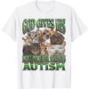 God Gives His Most Powerful Soldiers Autism Cats Graphic Tee Unisex Casual Cotton Short Sleeve T-Shirt