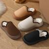 Fashion Winter Plush Platform Slippers Women Men Large Size Home Fashion Elegant Casual House Footwear