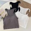 Wear Sleeveless Short Black Halter Tank Top Female Summer Spice Girl Chic Design Slim-fit Base Top