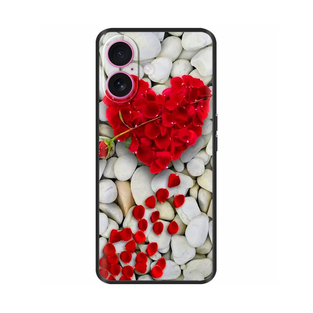 For iPhone 16 Case 16 Pro Silicon TPU Black Frosted Phone Cover For Apple iPhone 16 Pro Max Coque Bumper Shell for iPhone16 Plus