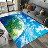 Universe Space Stars Black Hole Galaxy Earth Milky Way Carpet Rug for Living Room Bedroom Sofa Decoration,Non-slip Floor Mat