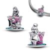 Miniso  925 Silver Dumbo Mickey Mouse Charm Bead DIY Fine Jewelry Bracelet Original Pendant