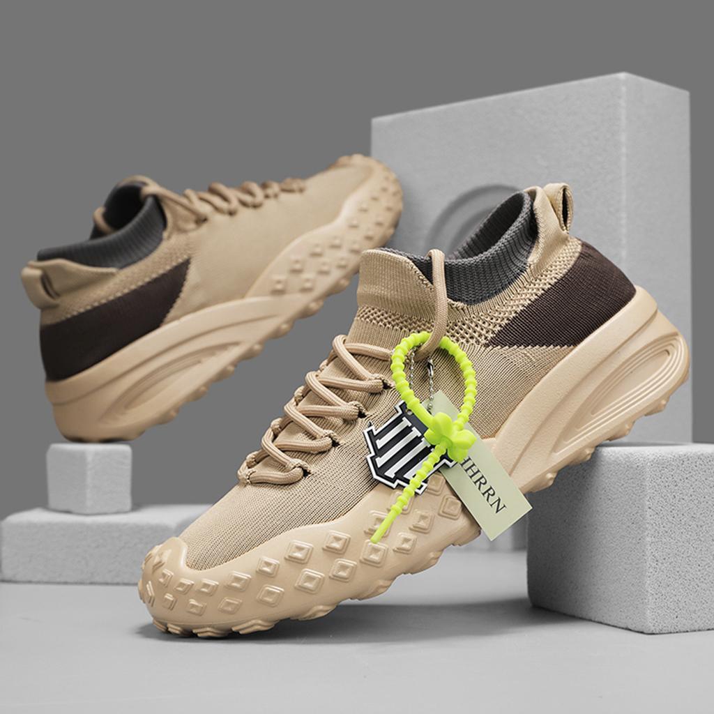 New retro dad shoes fashion men's shoes flying knitting shoes mecha shoes socks shoes versatile casual sports platform trendy shoes