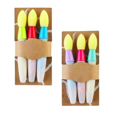 Set di Pennelli Vivaci per Gesso da Marciapiede Facile da Usare Non Tossico Materiali per Street Art per Bambini Insegnanti e Artisti all'Aperto