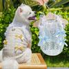 Pet Sleeveless Shirt Ruffle Collar Lace Bowknot Decor Breathable Spring Summer Small