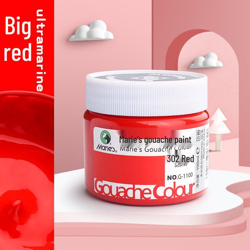 Mali Washable Gouache & Watercolor Paint for Beginner Students - 100ml & 50ml Jars, Perfect for DIY Finger Painting.