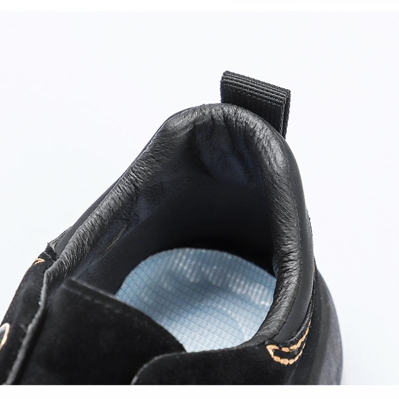 Herrenstiefel Sicherheitsschuhe Mann Runde Zehe Slipper Leicht zu reinigen Schön Modisch Outdoorstiefel Persönlichkeit Klassisch Schlicht Jung