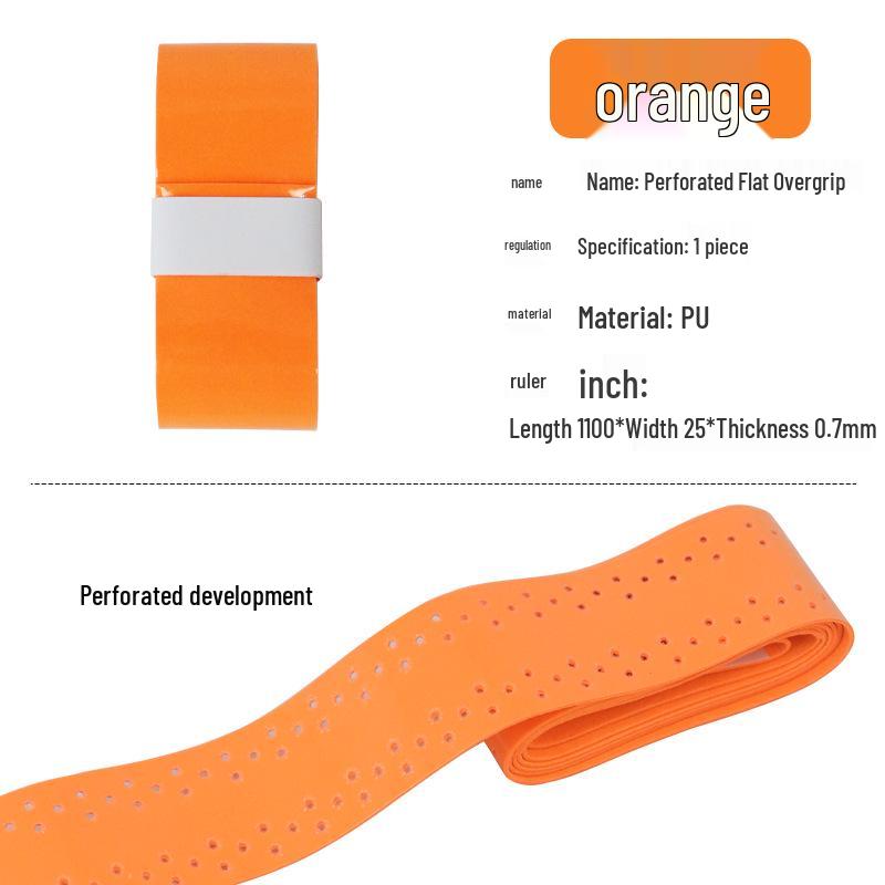 Perforated PU Overgrip: Non-slip Sweatband for Badminton & Tennis Rackets