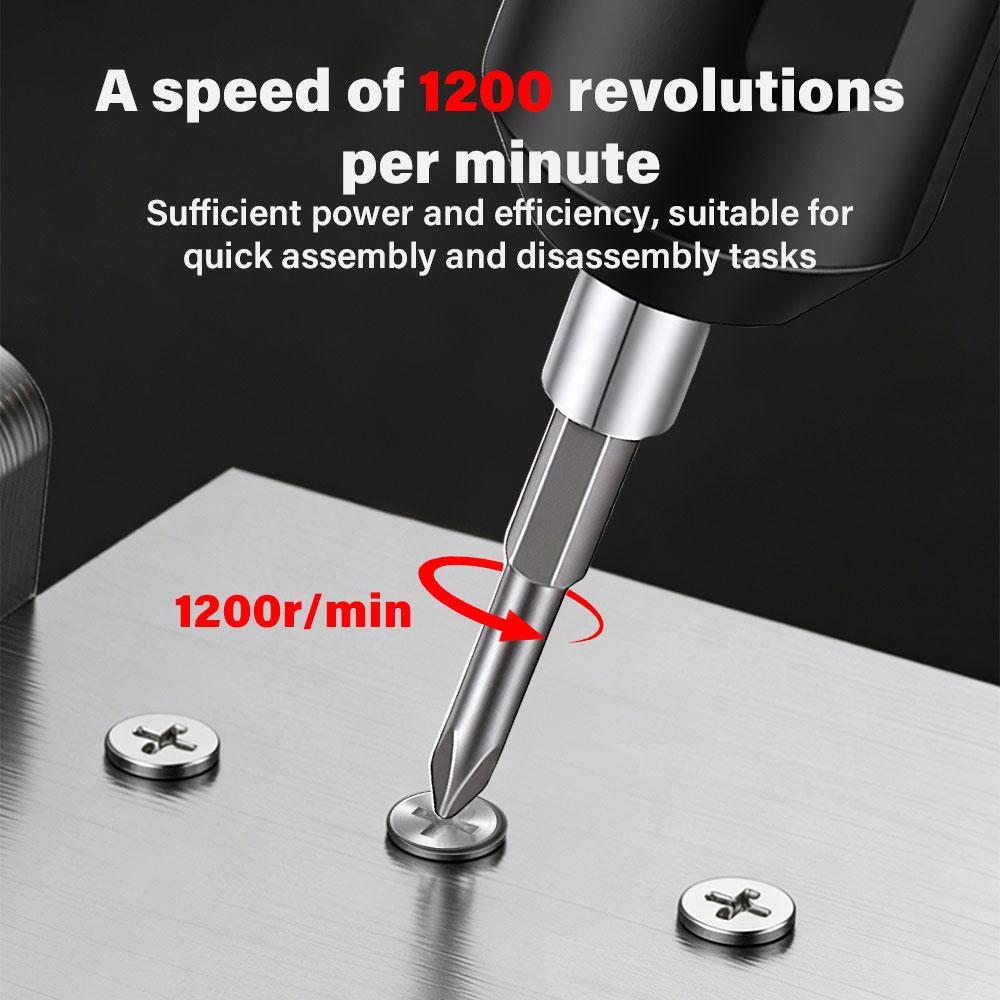 Cordless Electric Screwdriver USB Rechargeable Wireless Impact Drill Portable Screw Driver Repair Hand Tool