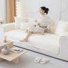 Light French Cream Style Sofa Cushion Plush Non-Slip Cushion  New Autumn and Winter Thickened Sofa Cover Cloth