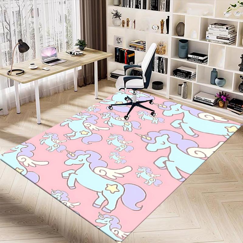 1PC Unicorn Star Carpet Ultra Soft, Thick & Absorbent, Non Slip Machine Washable Mat for Entryway