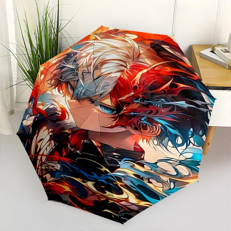 

1pc Dragon Flame Auto Open Close Umbrella, Foldable Design, Iron Frame Outdoor Umbrella, Festival Gift for Fans, Travelers, Daily Use.C001