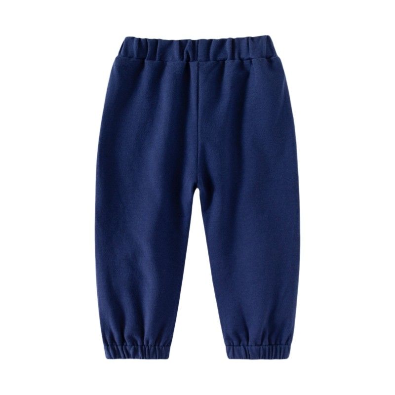 Boys' Sports Pants, Long Pants, Spring and Autumn Children's Clothing, Toddler Patchwork Dinosaur Mid-Waist Pants, Children's Casual Sweatpants