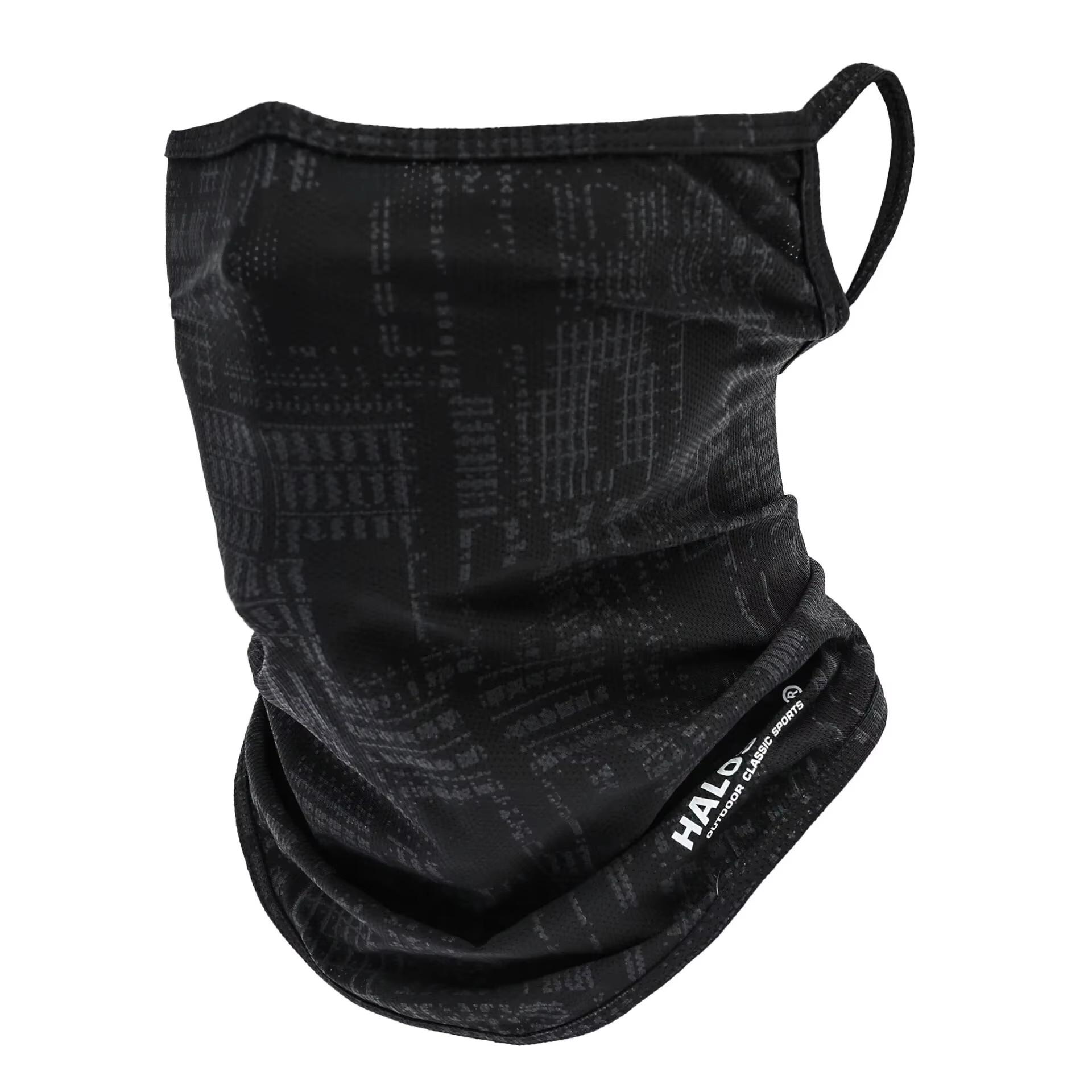 

Thin Breathable Quick-Dry Outdoor Face Mask Sun Protection Summer Ice Silk Scarf Letter Pullover Neck Warmer