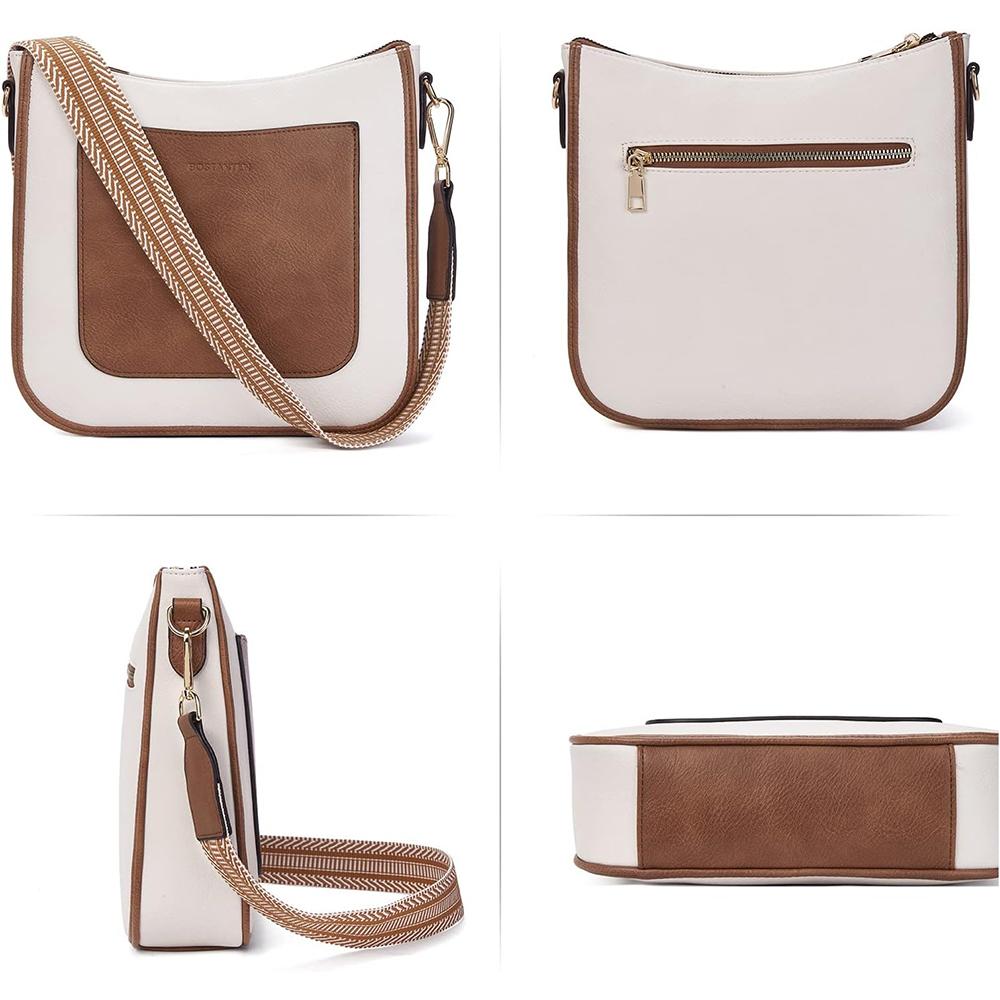 Crossbody Bags for Women Trendy Vegan Leather Hobo Handbags Fashion Shoulder Purse with Adjustable Guitar Strap