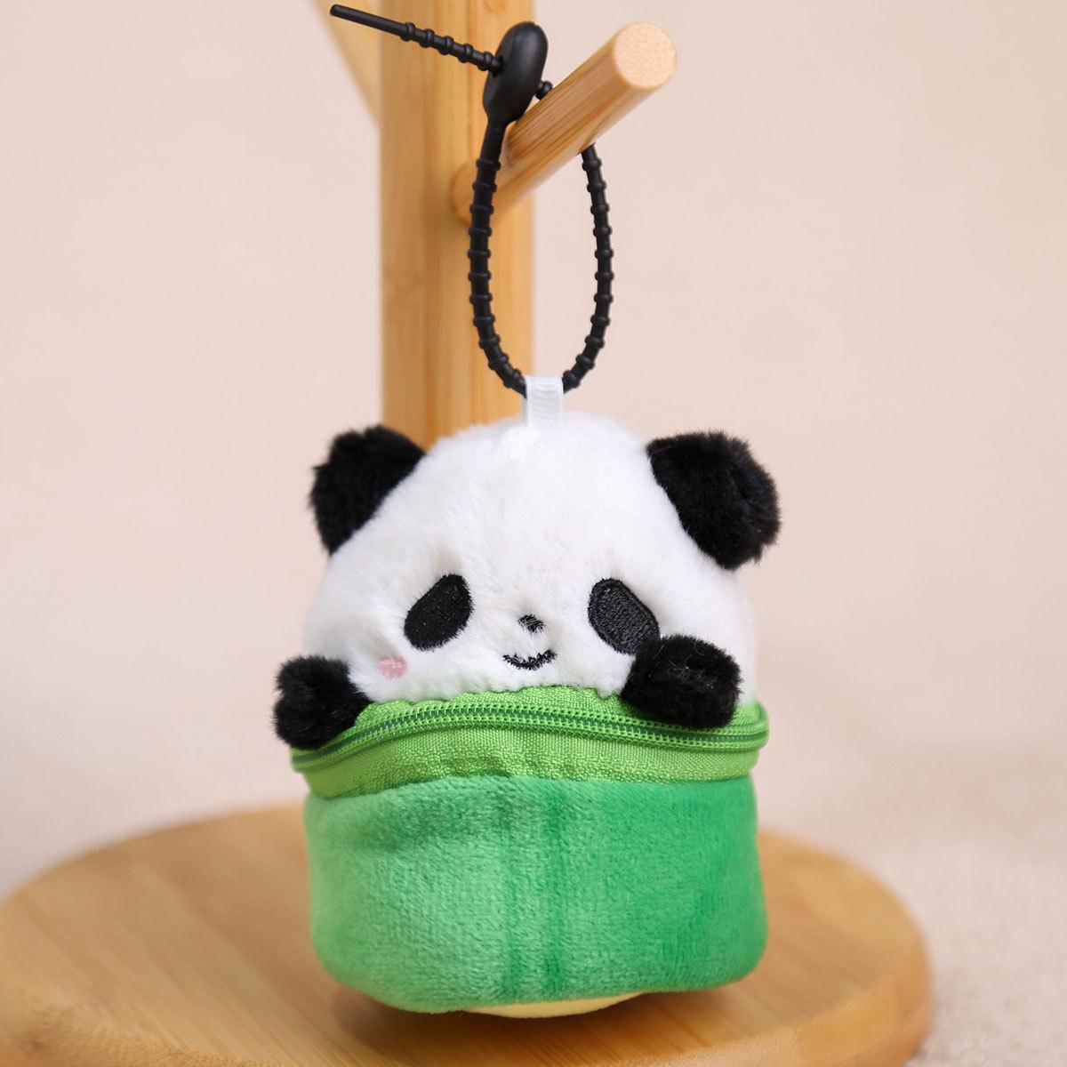 

Panda Kapi Tubular Change Bag Doll Pendant Keychain Small Doll Plush Toy Girls Bag Ragdoll about 8cm/23g
